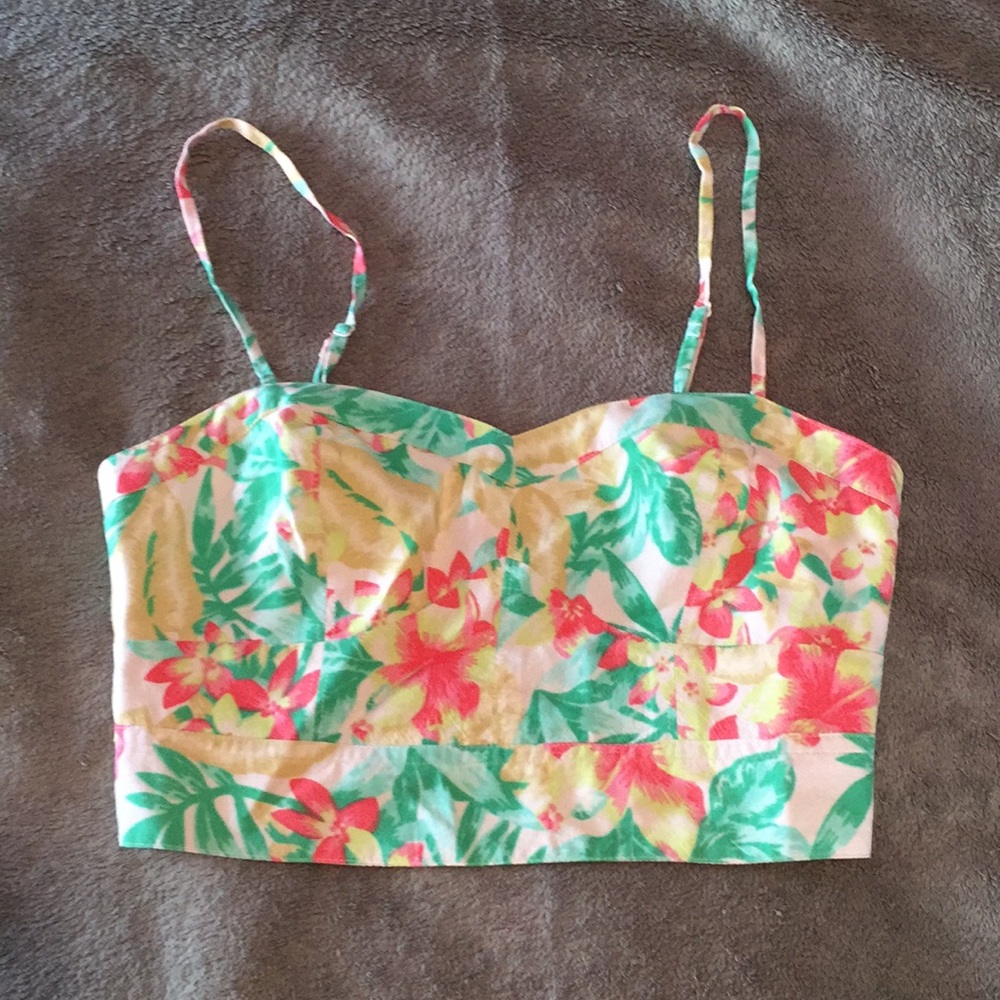 American eagle floral crop top